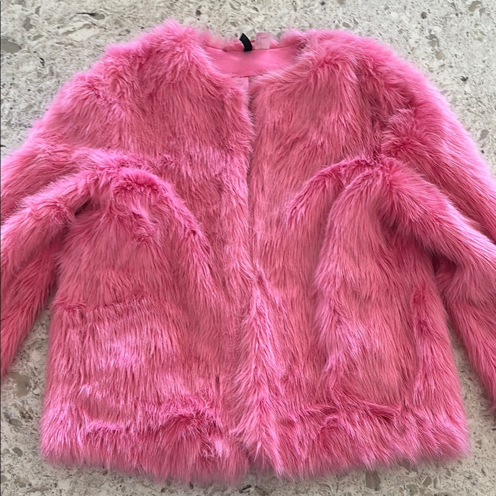 Pink Faux Fur Jacket
